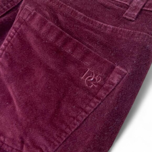 DC2 Burgundy Velvet Straight-Leg Trousers – Size 4 – Excellent Condition - Picture 3 of 4